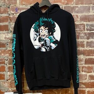 Black Anime Graphic Hoodie